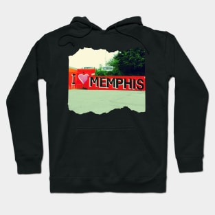 I love memphis Cool photography of Memphis Tennessee skyline night sky USA city break Hoodie